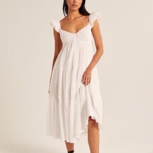 A&F Flutter Sleeve Maxi Dress